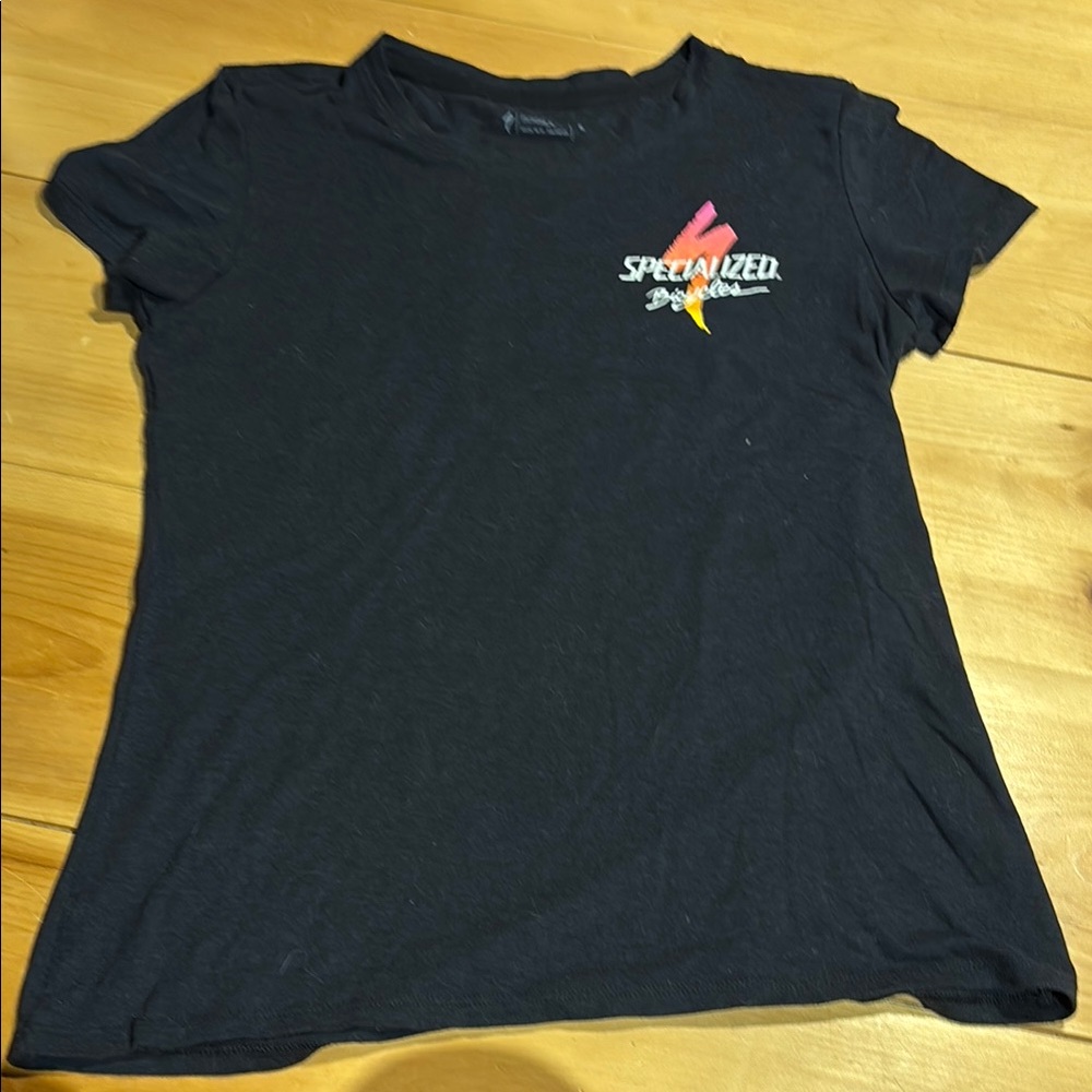 Specialized Black Tee with Vibrant Logo